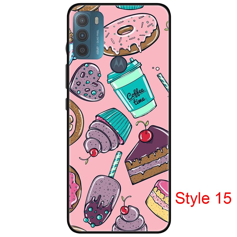 Compatible with Moto G50 Exclusive Design Elegant Black TPU Frame Soft Silicone Gel Cover For MotoG50 Motorola G 50 G50 Style XT2137