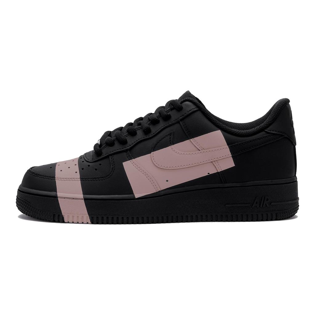 Nike Air Force 1 Pink Pixel Abrasion Resistant Low top Skateboard Shoes Unisex Black Pink CW2288-001(Team734-)