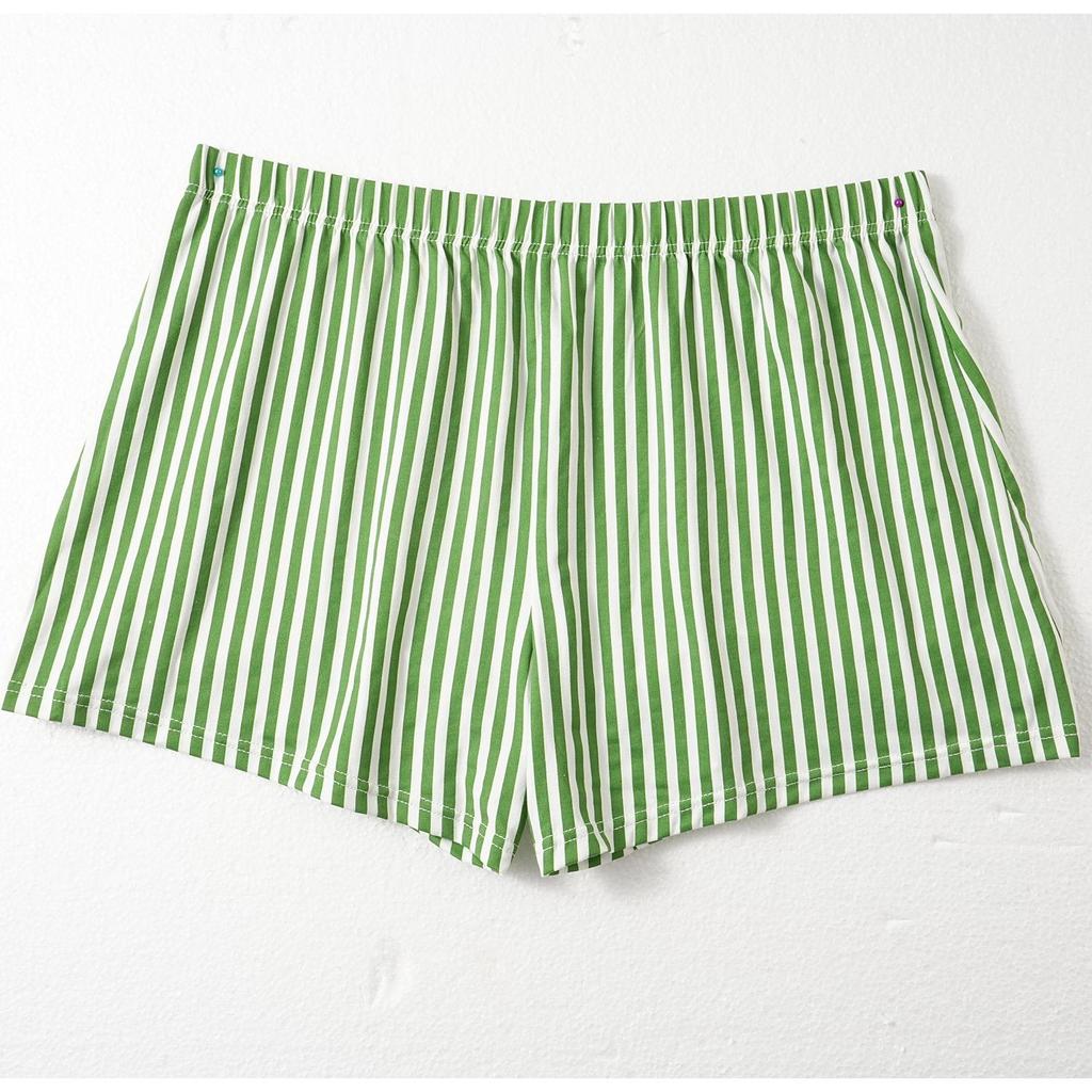 European & American Men's Striped Breathable Boxer Briefs - Plus Size, Casual Four-Corner Underwear
