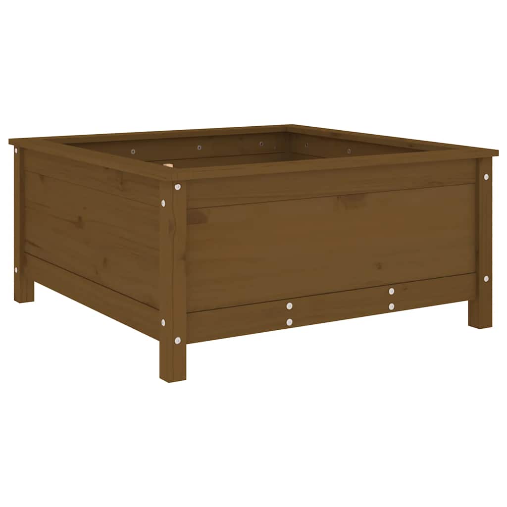 Plant Pot Honey Brown 82.5 X 82.5 X 39 Cm Solid Pine Wood