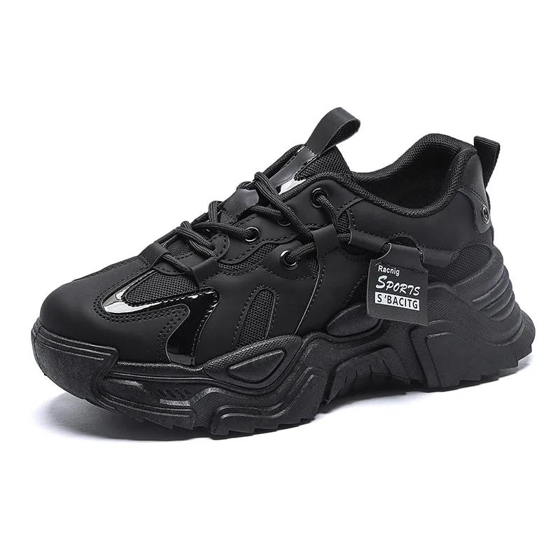 Fashion New 2024 Summer Women's Running Shoes Korean Style Casual Sports Shoes Thick Sole Breathable Upper For Students