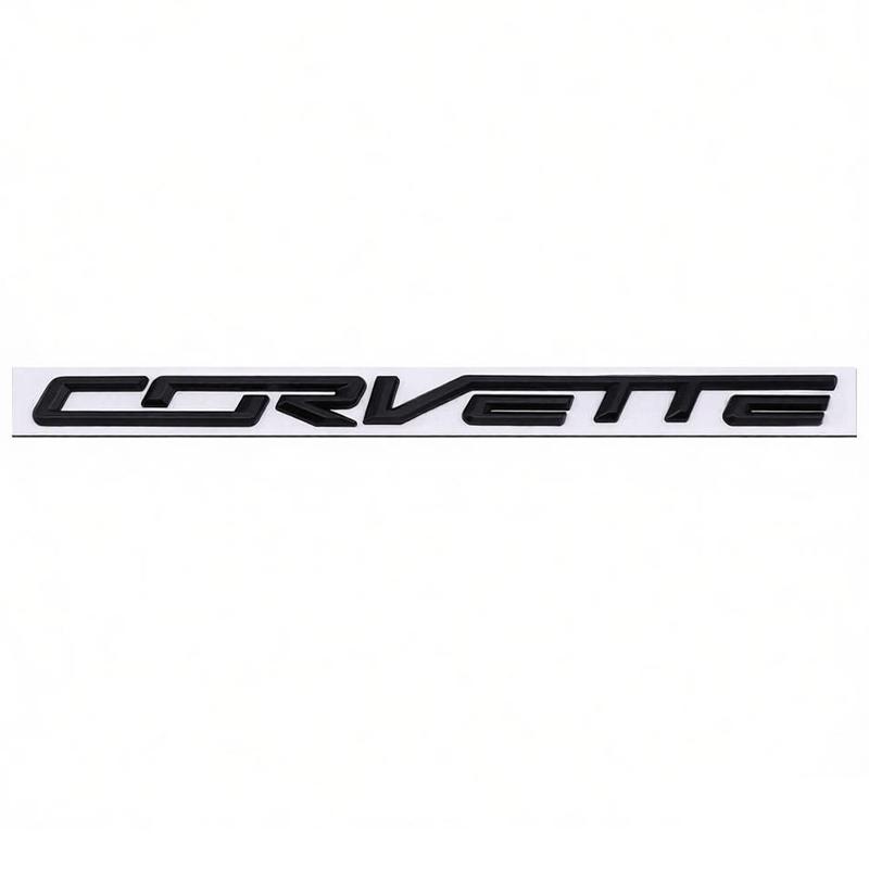 For Chevrolet Corvette Logo Tail Badge Metal Modified English Letter Label 3D Sticker 27.8x1.8cm Auto Rear Emblem Decoration