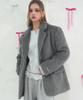 Vivacious Elizabeth Boucle Blazer Gray