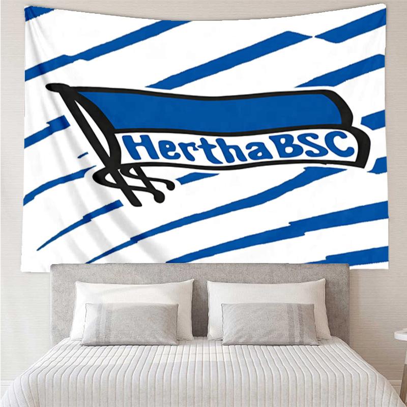 Hertha Bsc Berlin Crest Tapestry Room Decoration Wall Hanging for Living Room Bedroom, dormitory, Birthday and Christmas gifts