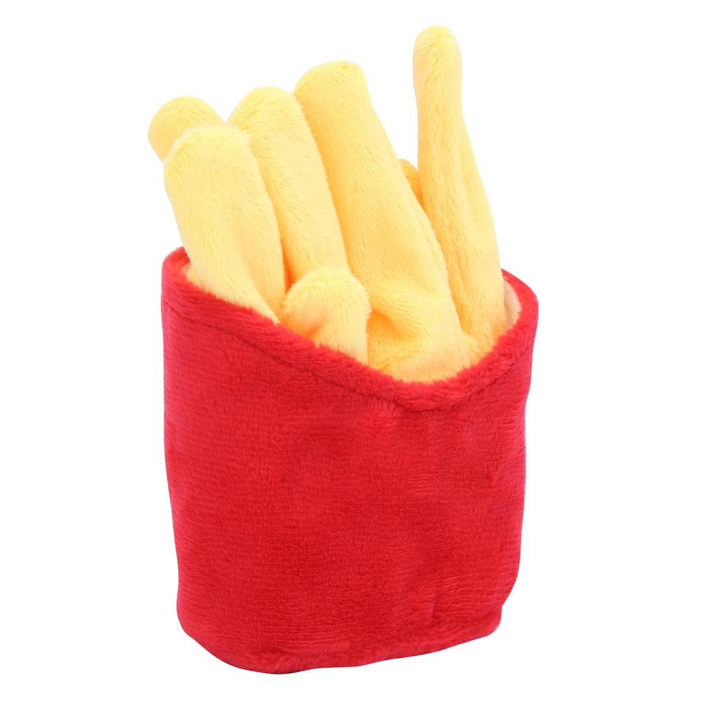 Dog Chew Toys Simulation French Fries Soft Plush Toys for Small Medium Cats Dogs