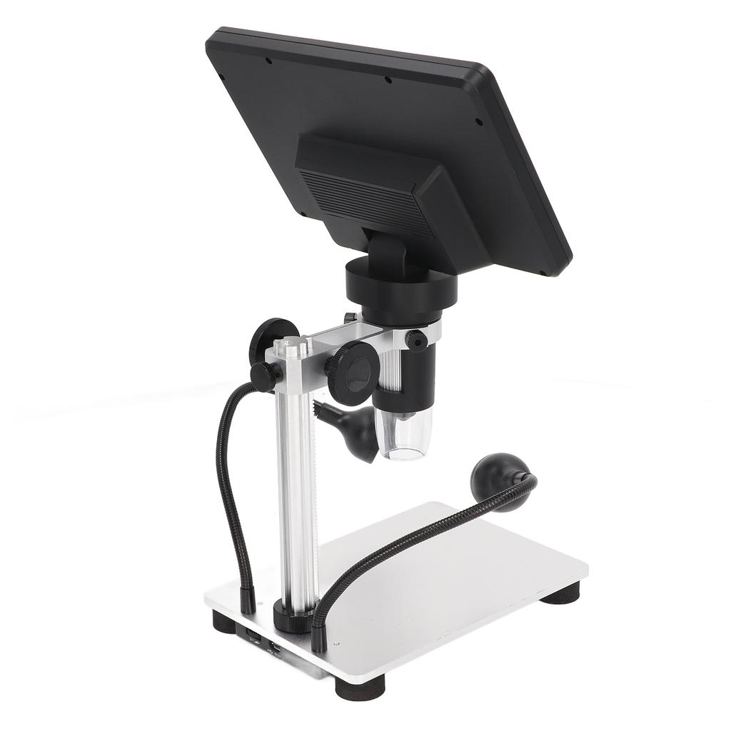 7in LCD Digital Microscope HD 1200X 1080P Video Electronic Repair Microscope with LED Light