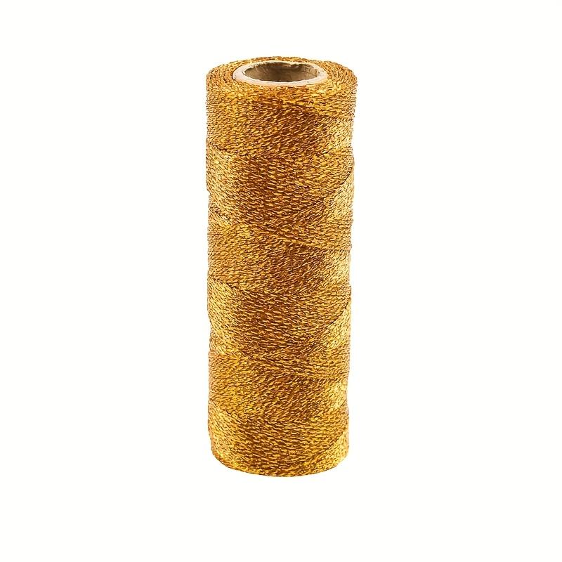 

100M/Roll, DIY Handmade Gold And Silver Color Silk Thread Gift Packaging Line Wedding Gift Box Packaging, Party Christmas Tree Decoration золотистый
