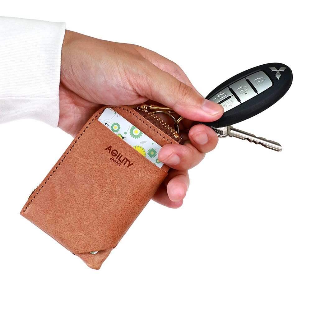 AGILITY affa "Baton" Key Case, Card Case, Pass Case, Remote Control Key Case, Genuine Leather