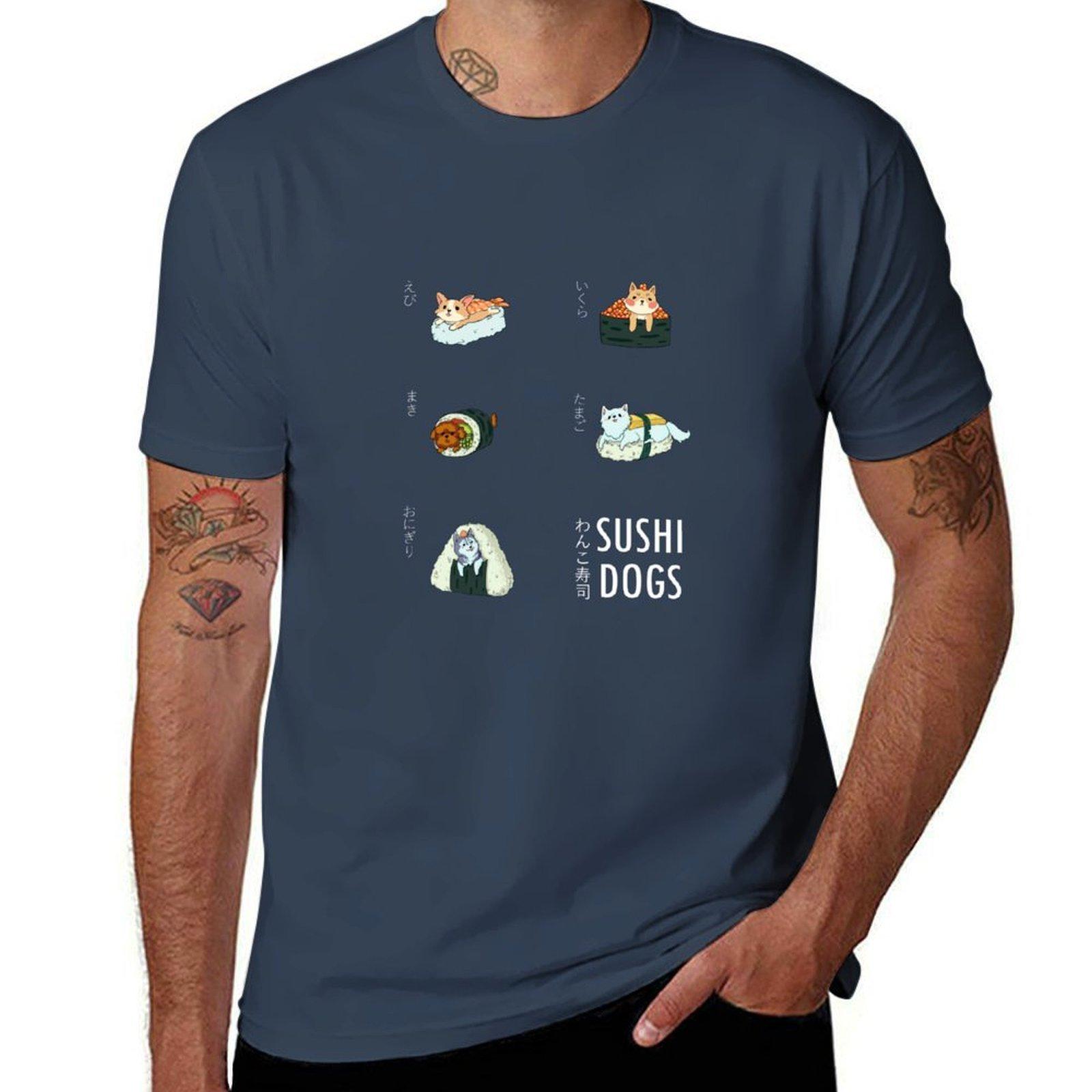 Sushi Dogs Tshirt Graphic Print Short Sleeve Tshirt S