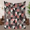 One Comfortable Geometric Pattern Fleece Blanket, Soft High-Definition Digital Print, Suitable for All Seasons Use, Perfect Gift