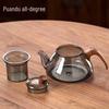 Quandu Heat-Resistant Glass Teapot with Wooden Handle