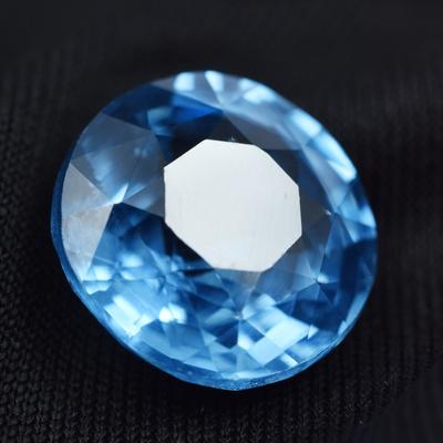 Sri Lanka Natural Blue Sapphire Round Cut 8 Ct Certified Loose Gemstone