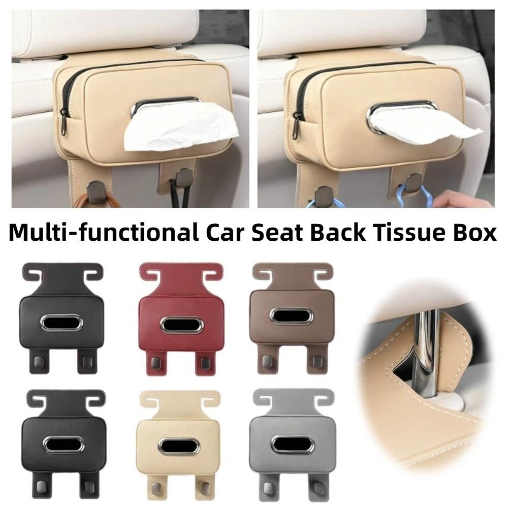 Easy Install Multi-functional Car Seat Back Tissue Box Waterproof Tissue Holder Center Console