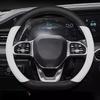 Leather Steering Wheel Cover for 2024 Chery Jetour X95 Ultra-Thin Non-Slip All-Season Car Handle Cover