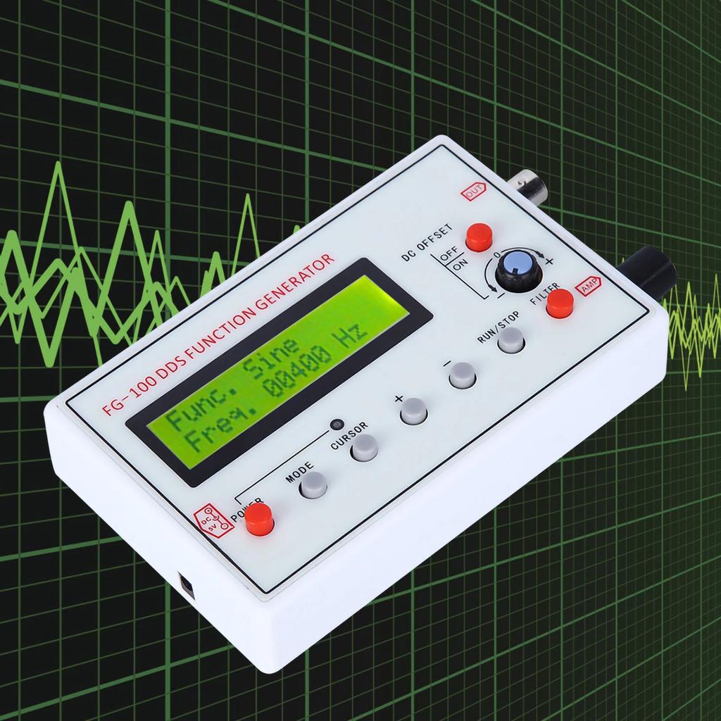 FG‑100 DDS Function Generator Sine Frequency 1HZ‑500KHz Counter Source Generator Meter DDS Function Generator