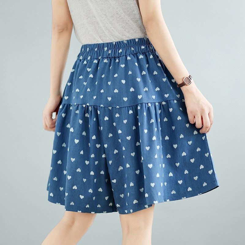 Shorts en jean d'été amples et décontractés vintage grande taille à taille haute pour femmes