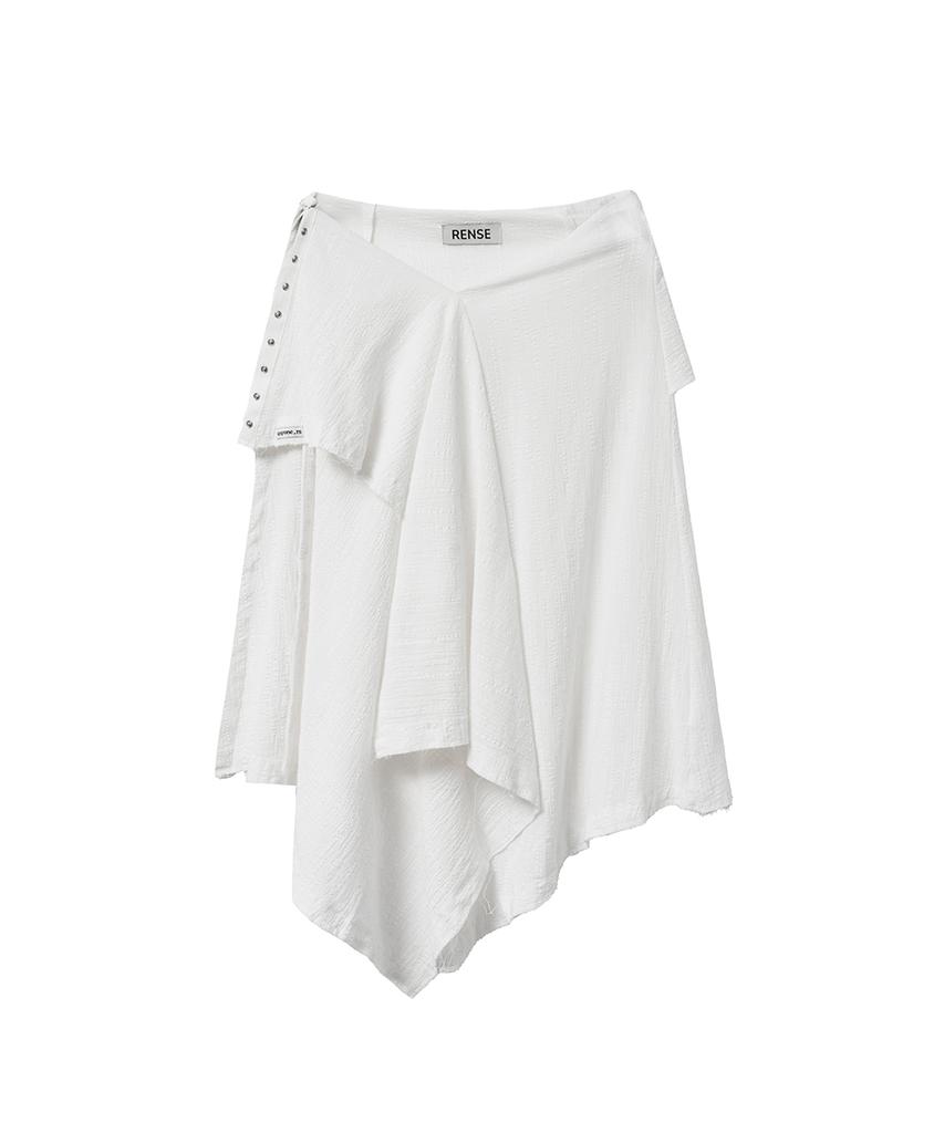 Lense Snap Layered Skirt Ivory