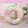 Hot Selling Classical Natural Floral Print Pink Thick Pvc Inflatable Swim Ring Pool Safety Ring Wholesale 60 70 80 90