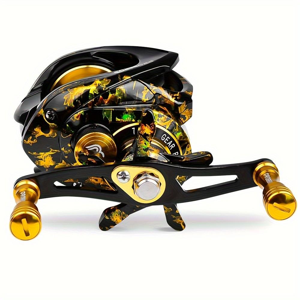 High-Speed Baitcast Reel, 7.2:1 Gear Ratio, Aluminum Metal Spool, 17.64LB Max Drag, Magnetic Brake System, Ergonomic Handle for Precision Control