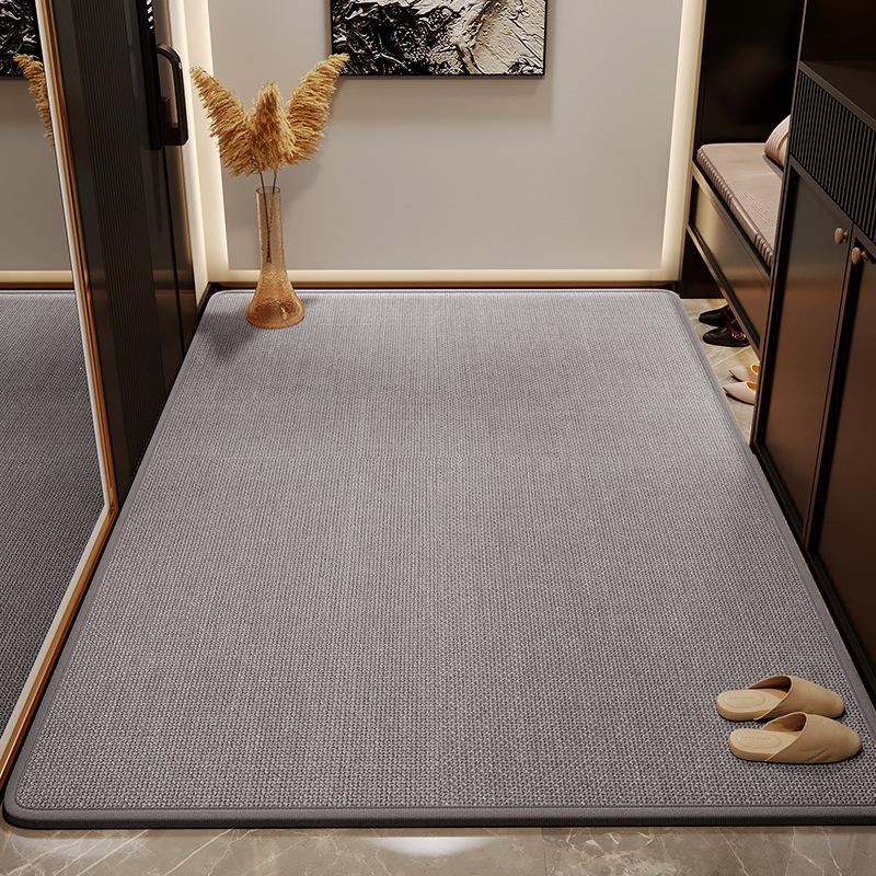 Washable Natural Linen Foldable Entrance Mat - Dirt-Wiping Large Hallway Rug