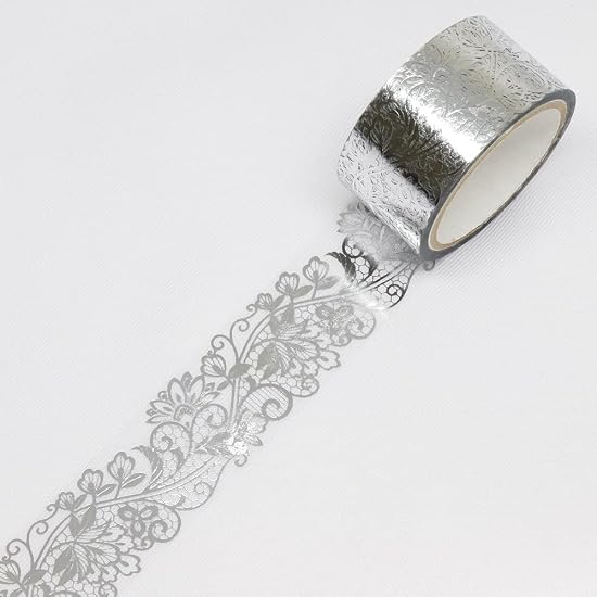 Made in Japan GR-4078 Kamii-so  Fleurette (Silver Foil) 20mm x 3m