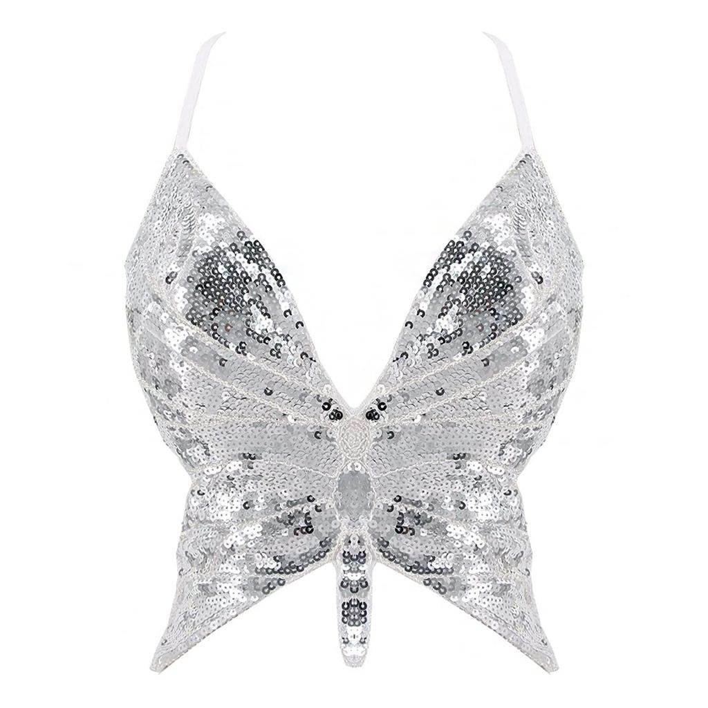 Ladies' Performance Tops, Belly Dance Bras, Sexy Stage Butterfly Bras