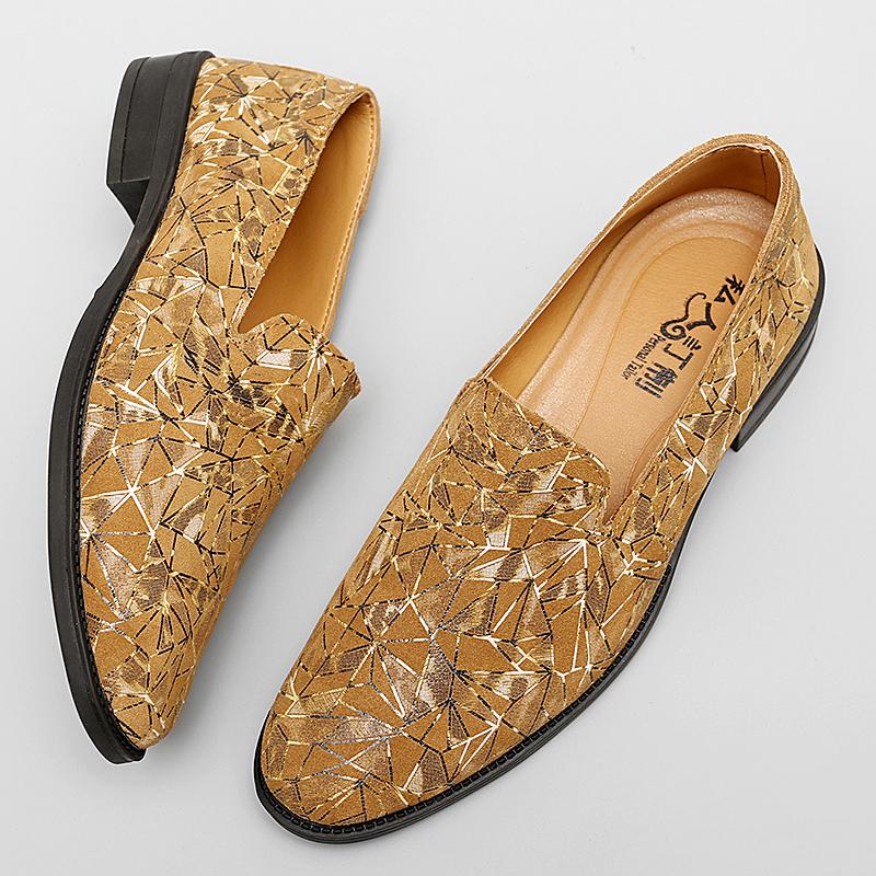 Shiny Loafers Men Fashion Mocassin Comfy Leather Flats Casual Shoes Slip-On Driving Walking Shoes Italian Style Male Boat Shoes