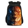 lion Double layer Backpack Durable, Trendy, Versatile, Large Capacity Cartoon School Boy and Girl Birthday Best Gift