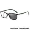 Progressive Multifocal Photochromic Reading Glasses Anti-blue Light Far Sight Glasses Square Frame Business Presbyopia Eyewear