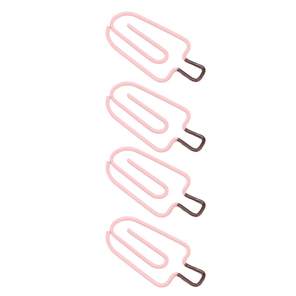 100PCS Ice Cream Paper Clips Metal Funny Cute Paper Clamp for Office School Supplies