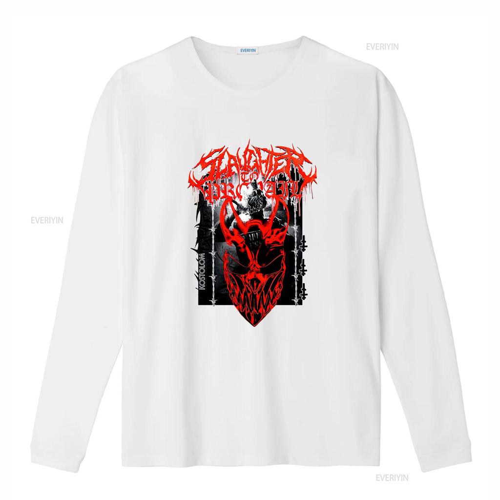 Slaughter To Prevail Demolisher Mask Shirt Heavyweight Black Tee Shortsleeve Vintage Washed Fashion Unisex Homme Slightly