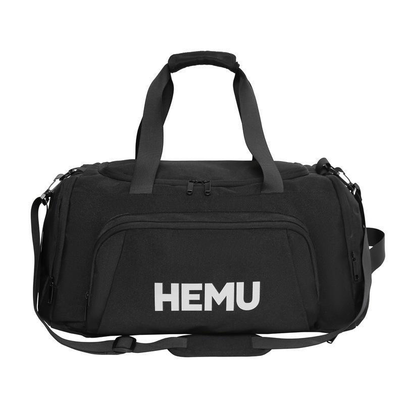 

Couple multi-functional large-capacity decompression portable travel bag dry and wet separation fitness bag can be set, tie rod belt shoe compartment чорний