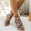 Fashion New Spring and Summer Straight Round Toe Sandals Fashion Slip Feet Colorful Butterfly Soft Sole Non-slip Flat Shoes