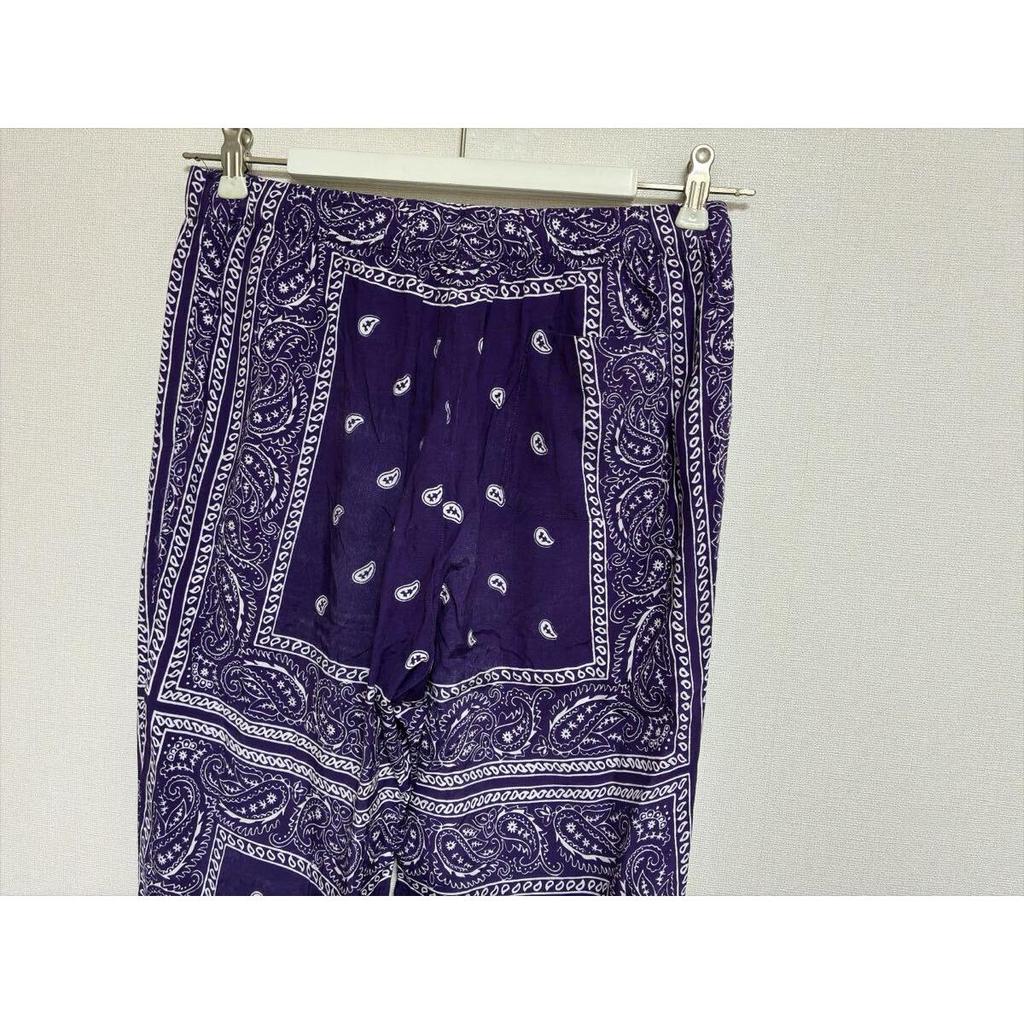 Used UNUSED bandana all-over print easy pants, slacks, rayon, silk
