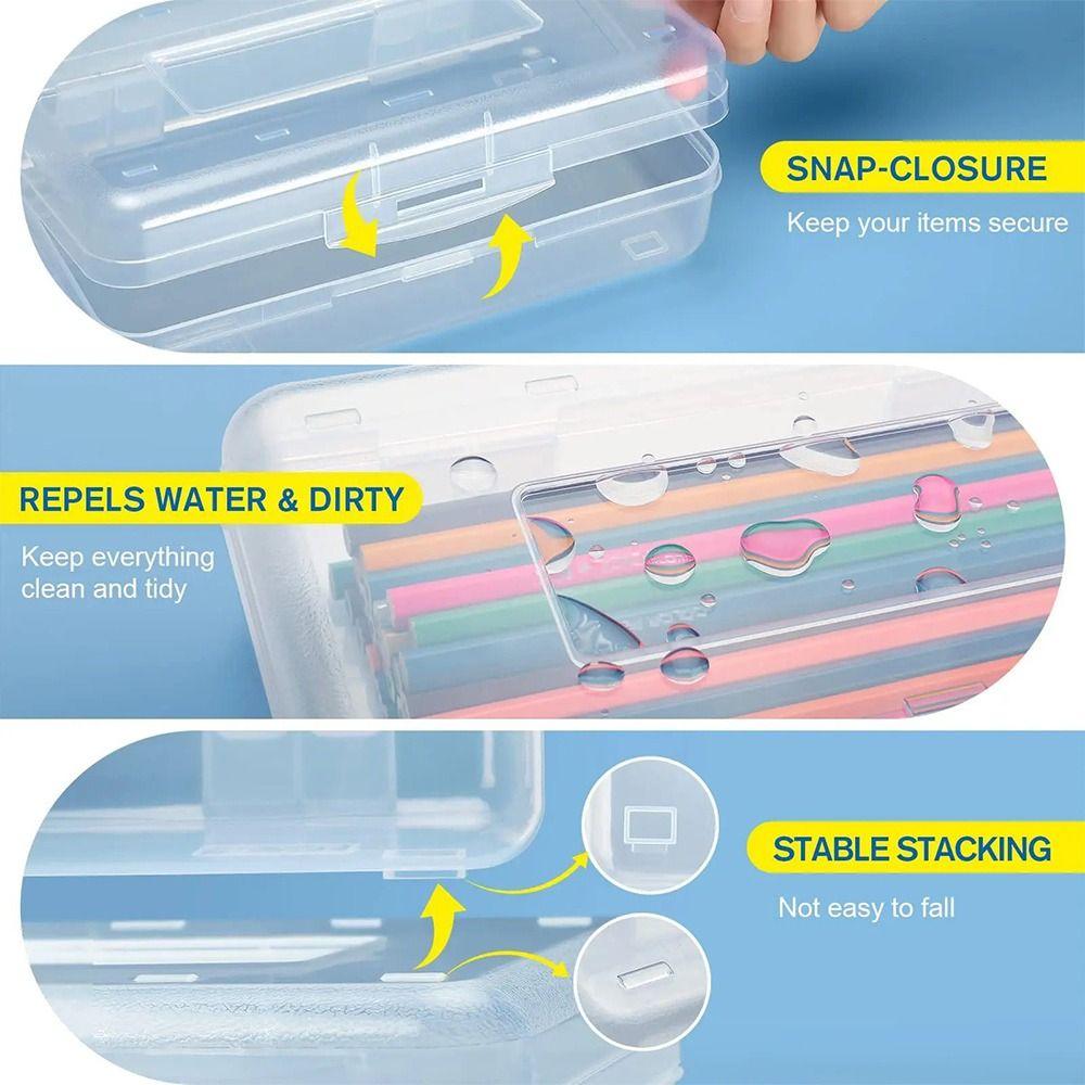 Large Capacity Pen Box Plastic Marke Pen Organizer Sketching Paint Brush Organizer  Students