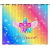 Curtain Graffiti Flowers And Plants 3D Digital Printing Blackout Curtain Punching