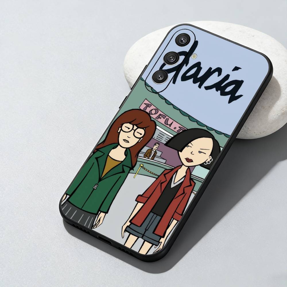 

Мультяшный чехол для телефона Daria с равнодушным выражением лица для Samsung Galaxy A73, A72, A71, A70, A52, A51 и других моделей. Мягкий черный чехол Samsung a71 4g