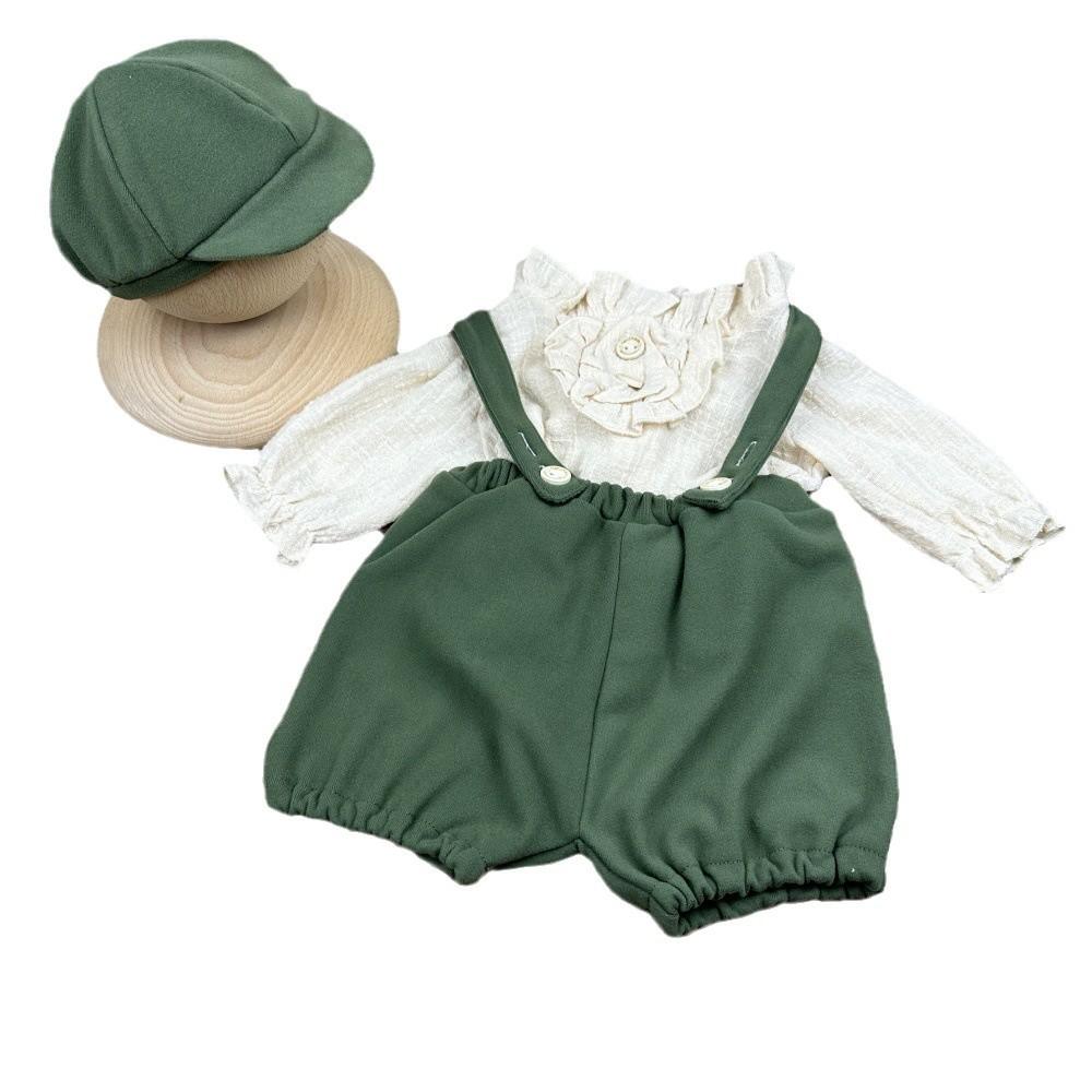 3pcs Newborn and One Month Old Baby Photography Clothing Accessories Monet Garden French Retro Gentleman Theme Photography Props