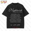 Nightwish Cd Lgo Est 1996 Official Tour Vintage Oversized T-Shirt Xl New Wishmaster Oceanborn Angels J0JO