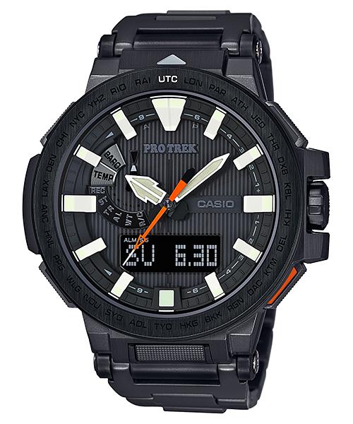 

Casio Men s Stainless Steel 100M Water Resistant Digital Alarm Quartz Watch PRX-8000YT-1 чёрный
