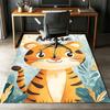 Custom Name Tiger Printed Carpet,Rug for Office Chair Living Room Bedroom Kitchen Room Decor Gifts.