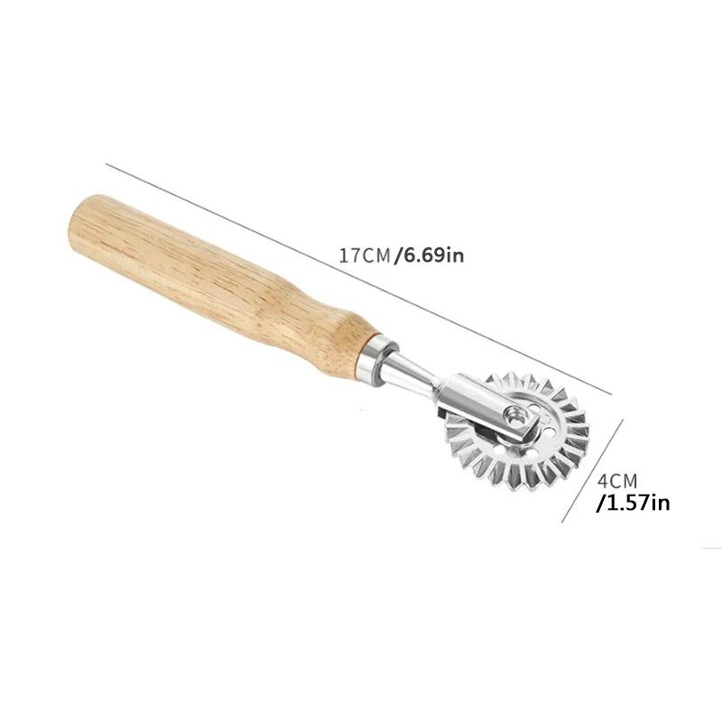 

Manual Pasta Cookie Molds Ravioli Cutter Cookie Press Mold with Wooden Handle Kitchen Baking Tool for Dumplings Lasagna Pierogi