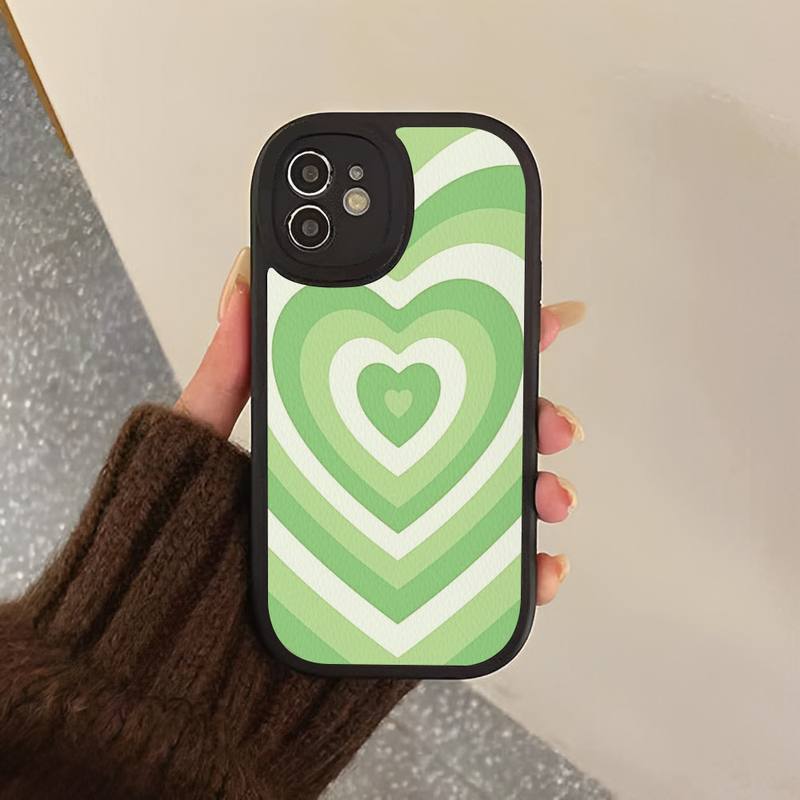 

Чехол для телефона Heart Circle, жесткий кожаный чехол для iPhone 13, 12, Mini, 11, 14, Pro Max, Xs, X, Xr, 7, 8, Plus, 6, 6s, Se, 2022, силиконовый чехол iphone 13promax3