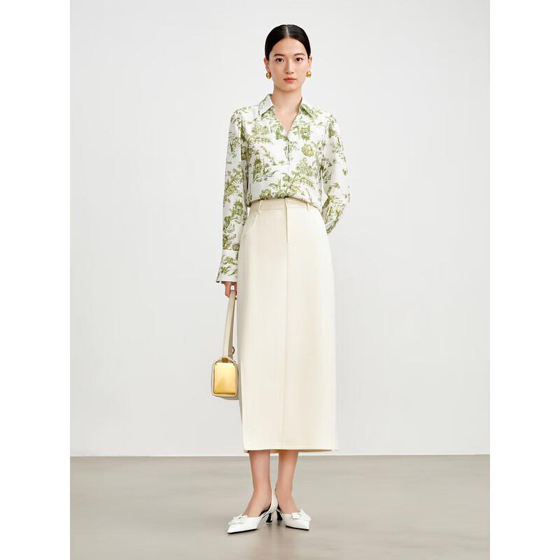 

Annacolle Spliced Slit Knit Skirt S