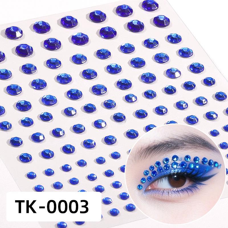 Diamond Sticker Milky White Pure White Pearl Diy Acrylic Crystal Diamond Sticker Eyebrow Stud Face Sticker Beauty Tattoo Sticker