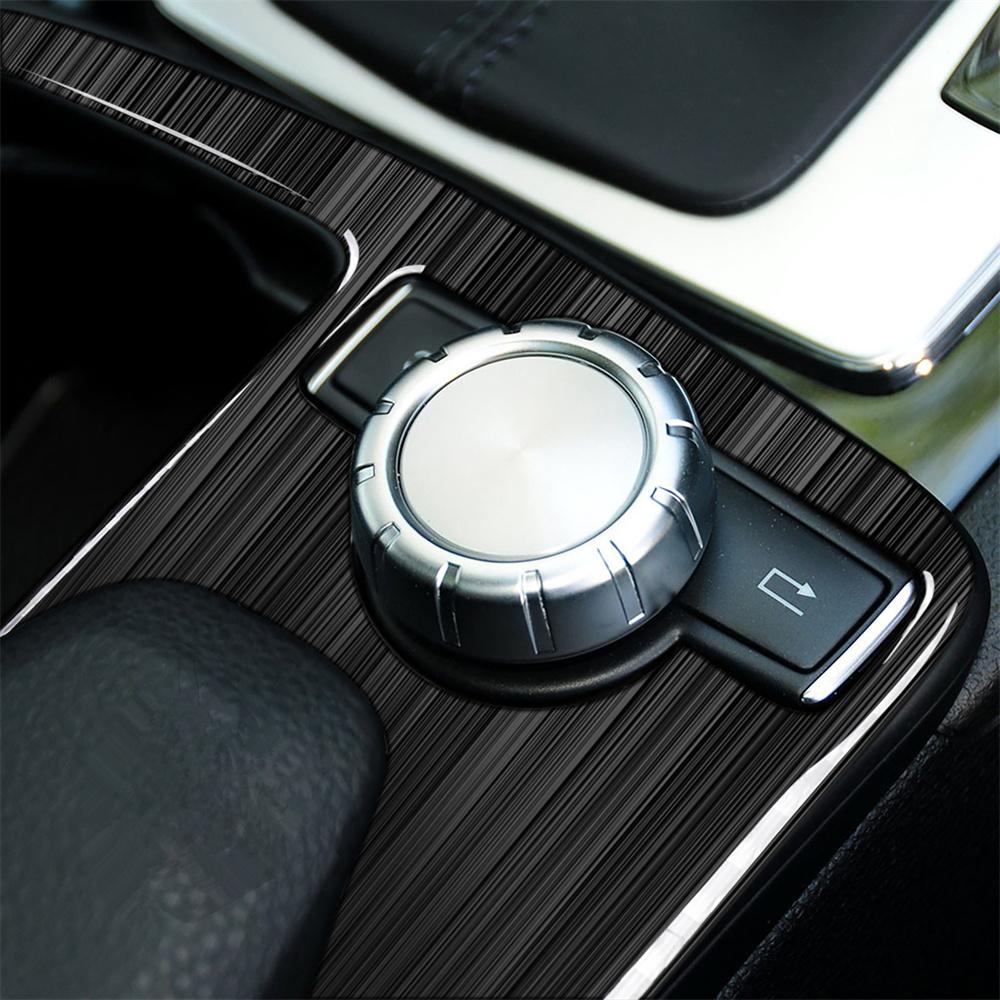 Carbon Fiber Console Cup Holder Panel Cover For Mercedes C-Class W204 2007-2013