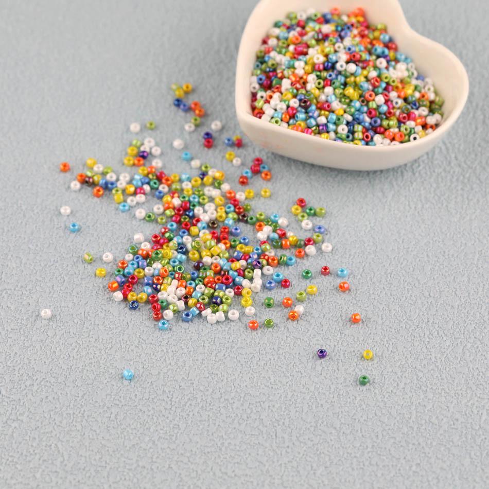 

Премиальный иризирующий стеклянный бисер 3 мм для изготовления украшений своими руками 200 beads - 4MM, 20g