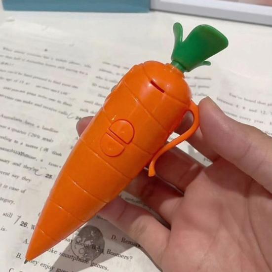 Stylo Enregistreur Forme Carotte Stylo Mignon Design Animé avec Fonction Lecture Enregistreur Vocal Portable pour Étudiants Enfants Cadeau Amusant pour Prendre des Notes