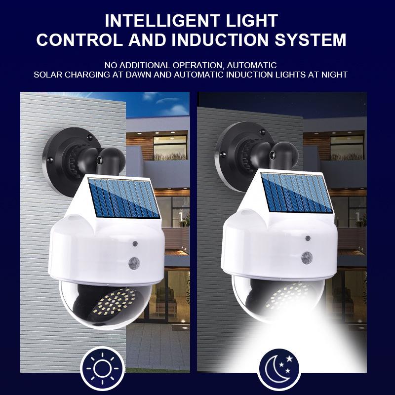 Luzes de Jardim Inteligentes Solares com Sensores de Movimento e Simulação de Câmera de Vigilância