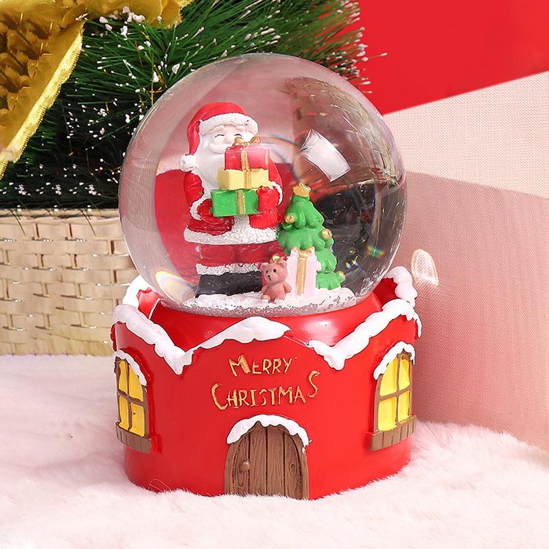 Christmas Crystal Ball Music Box Lantern Ornament